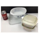 Lot de plats, dont Corning Ware