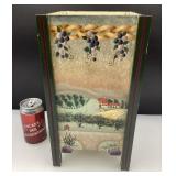 Lampe en bois, peinte