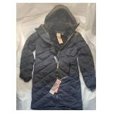 Manteau long Indyeva, petit, avec col en fourrure