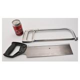 2 scies, à fer et à bois