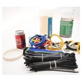 Lot d'élastiques, de Velcro et d'attaches