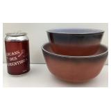 2 bols nesting Fire-King brownstone / diablo