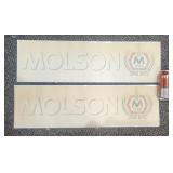 2 autocollants Molson, neufs,