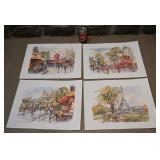 4 impressions de Legai, 14'' x 18'', thématique