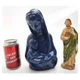 2 anciennes sculptures religieuses