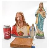Lot religieux, dont sculptures