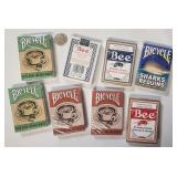 8 jeux de cartes scellés, neufs