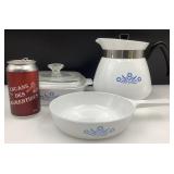 Lot Corning Ware cornflower, poêle, cafetière