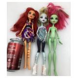 3 poupées Monster High