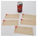 Rares chèques de 1910, non utilisés, avec