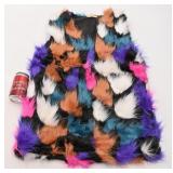 Manteau sans manche, en fausse fourrure, large