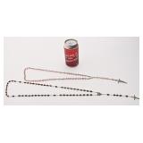 2 chapelets vintage, Italie, dont iridescent