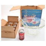 Ensemble à punch Indiana Glass, en cristal,