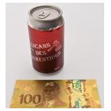 Billet de 100 dollars souvenir Canada, en feuille