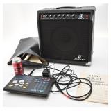 Drum pad Kawai GB-1 et ampli Jordan,