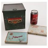 Anciennes boîtes de tabac, en métal