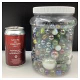 Lot de billes de tailles variées, vintage