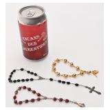 3 chapelets dizainiers, vintage, dont France et
