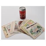 Lot de cartes postales antiques, de fêtes,