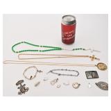 Lot religieux, dont bijoux