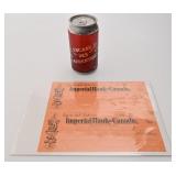 Très rares chèques antiques Imperial Bank of