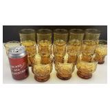 Verres vintage Libbey Country Garden Daisy,