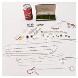 Lot de bijoux, dont argent 925 et Swarovski