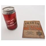 Ancienne affiche huile En-ar-co, en métal