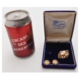 Ancien ensemble broche et boucles d'oreilles