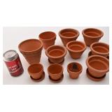 Lot de pots de fleurs en terre cuite
