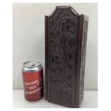 Boîte en chêne sculpté, pour bougies