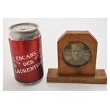 Ancien cadre de table, en bois, avec photo du