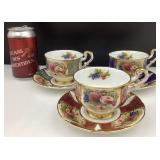 3 tasses et soucoupes Paragon