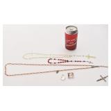 Lot religieux, dont chapelets