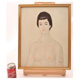 Toile signée Monros, nue, 15.5'' x 19.5'',