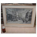 Lithographie encadrée, signée, 1984, 14'' x 20''