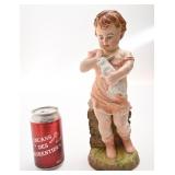 Ancienne sculpture d'enfant, hauteur : 12'',