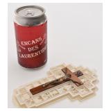 Crucifix, avec chemin de croix, Italy, en métal,