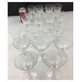 25 coupes en cristal