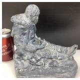 *Sculpture Premières Nations signée Arnakonksak,