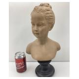Buste de jeune fille, en pltre, vintage