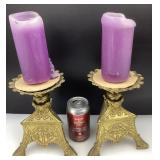 *2 chandeliers religieux, en métal non