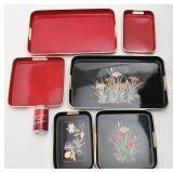 2 ensembles de plateaux, vintage