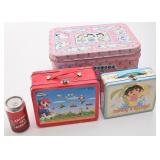 3 boîtes en métal, Peanuts, Mario Bros. et