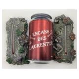 2 thermomètres muraux, en résine