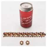 Ensemble Triad, bracelet et boucles