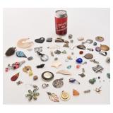 Lot de pendentifs, dont en argent 925, en