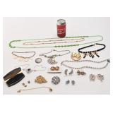 Lot d'anciens bijoux, dont sterling, Continental,