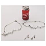 Boucles d'oreilles Sherman et 2 colliers