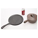 Poêle en fonte Wagner's et chaudron en fonte